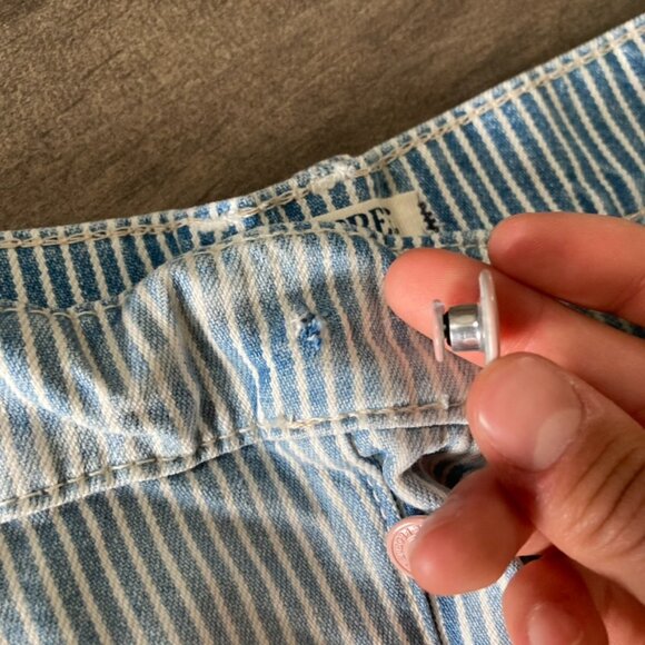 We The Free Blue Striped Flare Jeans - Picture 8 of 12